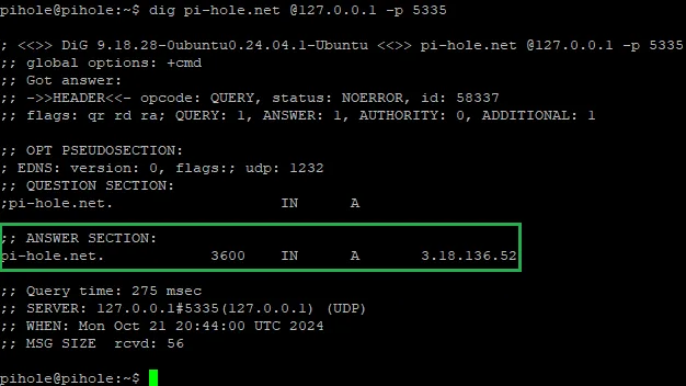 How to Set Up Pi-hole with Unbound on Ubuntu 24.04: Network-Wide Ad Blocking Made Easy 9 Unbound Test